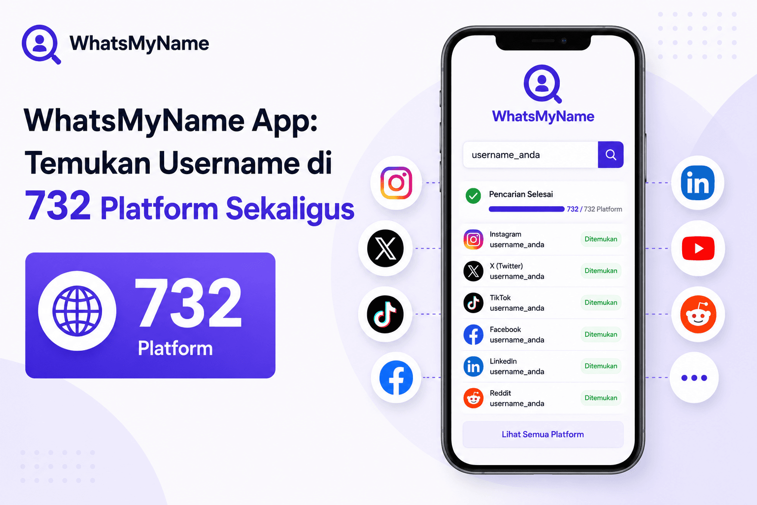 WhatsMyName App: Temukan Username di 732 Platform Sekaligus